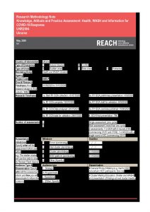 Knowledge, Attitudes and Practices Survey for COVID-19 Response, Terms of Reference, Eastern Ukraine - August 2020