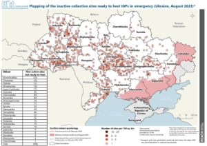 REACH, Ukraine, IDP Collective Site Monitoring, Map, Ready-to-Host Sites, August 2023