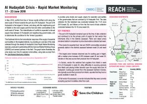 Al Hudaydah Crisis Rapid Market Monitoring - June 2018 week 25