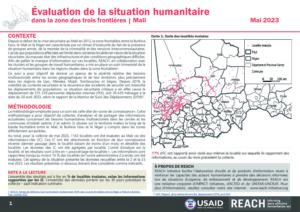 REACH Mali Suivi de la situation humanitaire dans la zone frontalière, Mali, Fiche d’information (02-23 mai 2023)