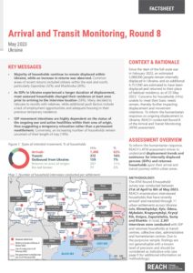 REACH Ukraine Arrival and Transit Monitoring Factsheet (Round 8, May 2023)