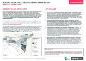Humanitarian Situation Overview in Northeast Syria – August 2023