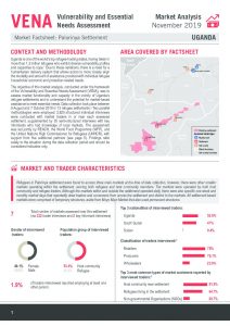 VENA Market Analysis Factsheet in Palorinya, Uganda - November 2019