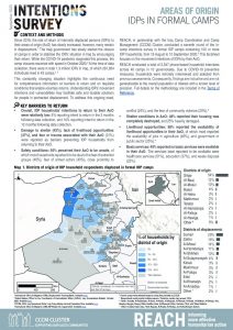 In-camp IDPs Intentions Survey -  Area of Origin, September 2020