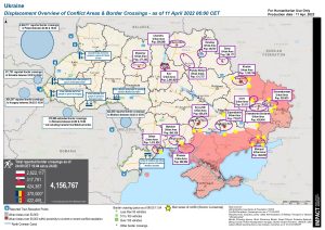 Ukraine Displacement Overview Map (as of 11 Apr 2022)