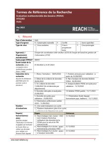 Evaluation multisectorielle des besoins (MSNA) 2022 - Termes de référence