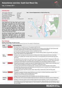 IRQ_Factsheet_Humanitarian Overview: South East Mosul_12 January 2016