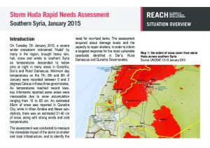 SYR_Situation Overview_Storm Huda Rapid Needs Assessment_January 2015