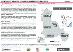 REACH Kenya Samburu West Vulnerability and Needs Assessment SO, March 2020