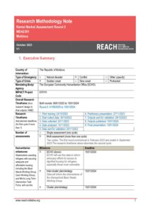 REACH Moldova Rental Market Assessment Round 2 TOR