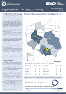 Refugee Accommodation Sites Mapping and Monitoring POLAND July-September 2022