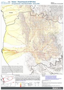 Flood Hazard of IDP Sites - Ta'iz Governorate - Flood Hazard Model - January 2023