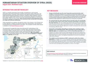 Humanitarian Situation Overview in Northwest Syria – August 2023