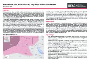 IRQ_Situation Overview_West Anbar Humanitarian Overview_September 2017
