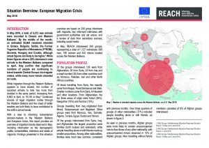 SRB_Monthly Situation Overview_Migration Monitoring in the Western Balkans_May 2016