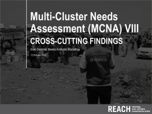 Multi-Cluster Needs Assessment (MCNA) VIII Joint Analysis Workshop presentation, Iraq - October 2020